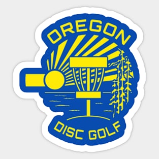 Oregon Disc Golf - State Flag Blue Sticker